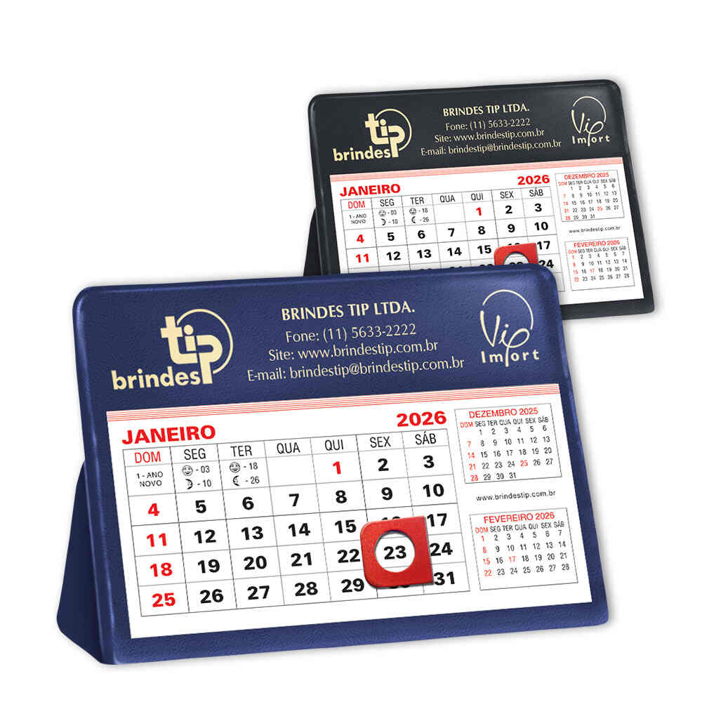 Calendário Personalizado Folhinha p/ Mesa c/ Marcador Magnético 162A