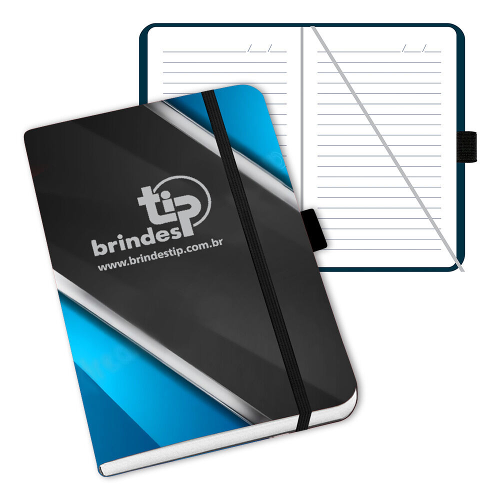 Bloco de Notas Personalizado Tipskine Branco Pautado, capa Laminada Impressa 351BI