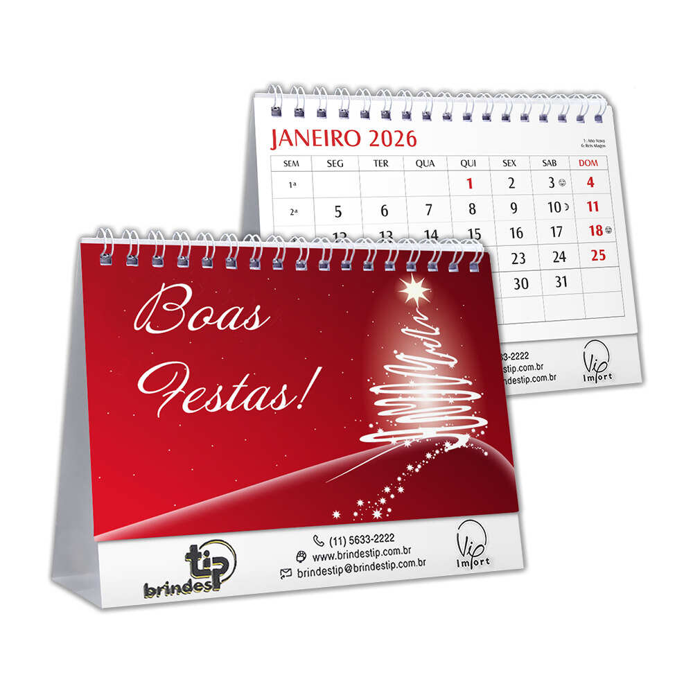 Calendário Personalizado Folhinha c/ Garratip Impressa p/ Mesa 169BX