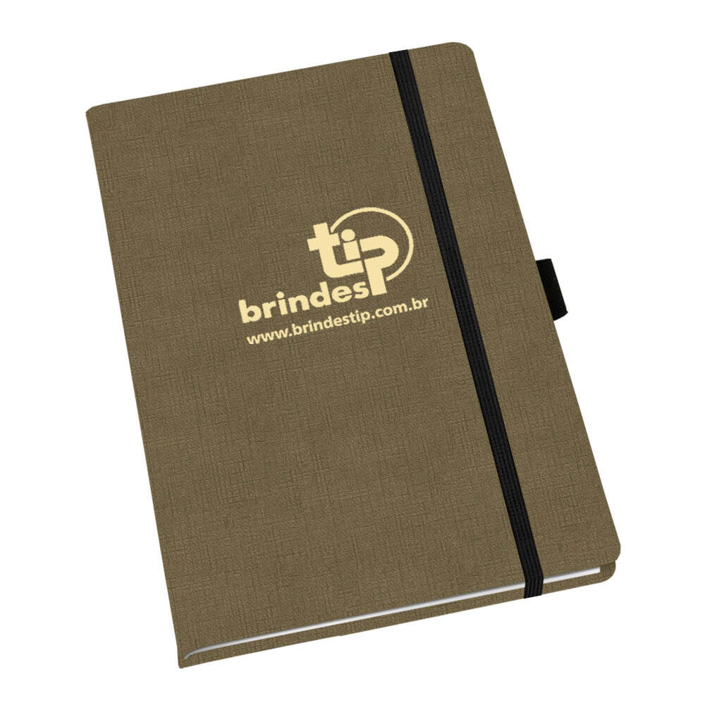 Bloco de Notas Personalizado Tipskine Médio Branco Pautado capa Taipé 361TA