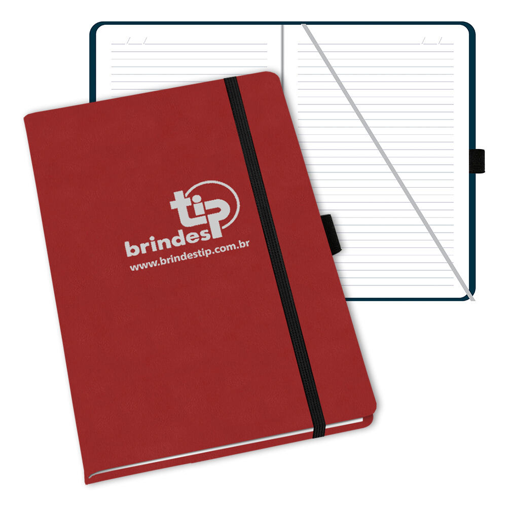 Bloco de Notas Personalizado Tipskine Médio Branco Pautado, capa Sevilha 361SV