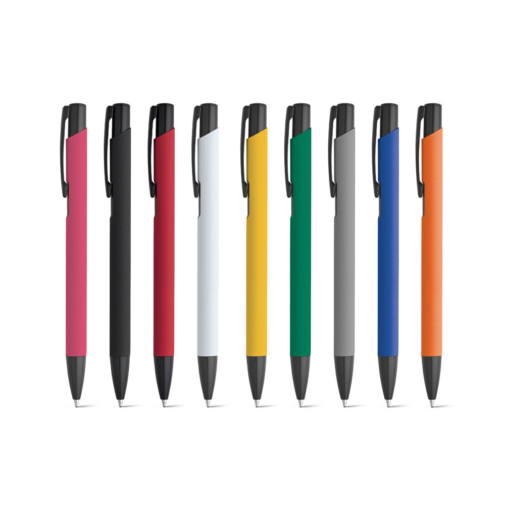 Caneta Personalizada POPPINS Esferográfica em alumínio com corpo colorido 51140