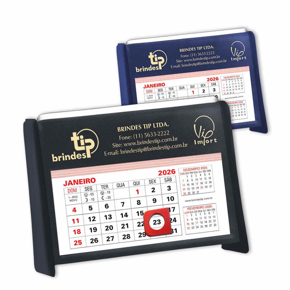 Calendário Personalizado Folhinha c/ Porta Papel c/ Marcador Magnético, com papel 163A